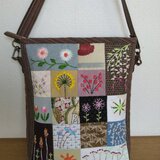 パッチワークと刺繍のショルダーバッグ　67の画像