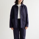 コットンヘリンボン/カバーオールジャケット/faded navy