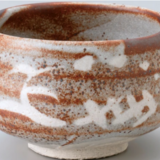 ◆新品◆ 美濃焼　鼠志野芦図風香抹茶碗　【木箱】　1個のサイズ：φ径12×高さ8.5cm