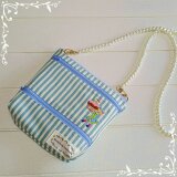 手刺繍　コインスルー機能つきお財布サコッシュの画像