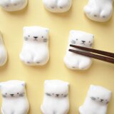 シャイな白猫のはしおきの画像