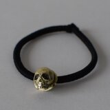 スカル髪留め　brassの画像