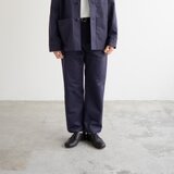 cotton herringbone work pants/faded navy