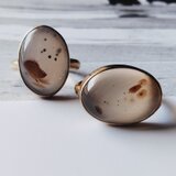 Montana moss agate brass ringの画像