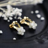 【イヤリング】ムーンストーンの実 金平糖 6月誕生石／誕生日プレゼントにもの画像