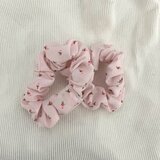 2pcs シュシュ花柄pink floral scrunchies