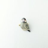 文鳥 羽根螺鈿(小)漆ブローチの画像