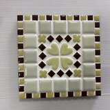 タイル　鍋敷　(四角)：～四葉(ハート)イエローの画像