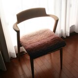 ノッティングチェアマット ホームスパン（手紡ぎ手織り）【cherry-2】の画像