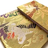 『煌翔帖』　金襴織物御朱印帳　B6大判サイズ　鳳凰　瑞鳥　桐　雲　神秘　神聖　平和　繁栄　再生　エネルギー　桐生織物の画像