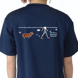 オーダーメイド/うちの子/名入れ/ウェリッシュコーギー/全犬種対応/ドライTシャツ/オリジナル作成/犬/ワンコ/いぬ/ネイビーの画像