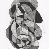 【原画・額なし】無題 ／抽象画 ドローイング ペン画の画像