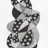 【原画・額なし】無題 ／抽象画 ドローイング ペン画の画像