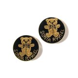 「SONIA RYKIEL」 Teddy Bear Gold Pipe Cleaner Earringsの画像
