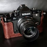 【売約済み】ニコン Zf用 カメラケース 本革ハンドメイド ダークブラウン #159の画像