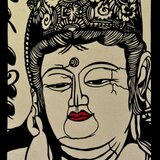 切り絵「如意輪観音」の画像