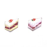 Sweets♪いちごショートケーキの七宝焼ピンブローチ（ピンバッジ）【受注制作】の画像