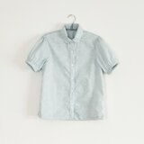 刺繍　パフスリーブ　半袖ブラウス　ペパーミントの画像