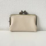 カードケースみたいな本革ミニミニがまぐち財布（うさぎさん口金）の画像