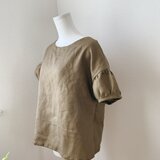 リネンM sizeパフ袖ブラウスの画像