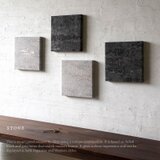アートオブジェ STONE MIX 20×20cm 4枚セット Black Gray  寝室 リビング 客室 石壁調 褪せカラーの画像