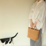 お散歩かごトート / ミルクティーの画像