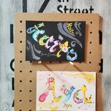 花文字.アルファベットオーダー.ポストカードサイズ白or黒(5文字まで)の画像