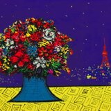 「東京タワーの見える静物」(NO.2513) 6号F 額無し 送料無料 画像をクリックすると全面画像になります　の画像