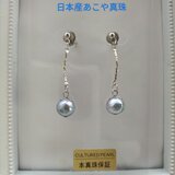 あこや真珠のチタン製のピアスの画像