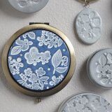 : : : 陶土の草花ミラー : : : 1365の画像