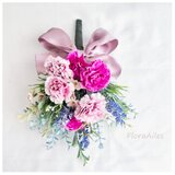 母の日に♪カーネーションハミングスワッグ♪ピンク【メッセージカード無料】の画像