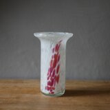 オパリンガラス　フラワーベース　花器　花瓶　フランスヴィンテージの画像
