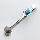 アンティークシュガートング【Marine Blue】 七宝焼のシュガートング 純銀胎有線七宝の画像