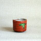 ぐい呑み（赤絵銀彩 葦とかわせみ）の画像