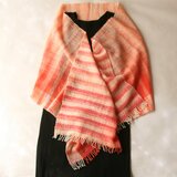 純国産ホームスパンショール（手紡ぎ手織り）【トキB】