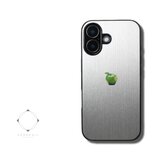 【まるで金属のようなiPhoneケース・MagSafe対応モデル】（シルバー）青リンゴ　耐衝撃 12/13/14/15/16~の画像