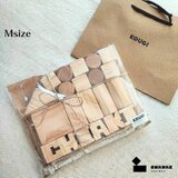 【送料無料】おなまえ積み木simple〈Mセット〉巾着付♪・出産祝い／名入れの画像