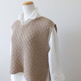 コットンとシルクのショートベスト