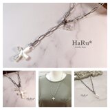 宝石質シェル（クロス／十字架）☆サージカルステンレスネックレス（5WAY）Sの画像