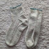 No.1538手染め毛糸の手編み靴下の画像