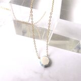 八角jewel cut necklace　（空色＋水色）の画像