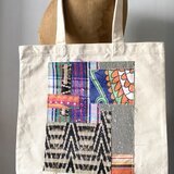 totebag /ヴィンテージファブリックのパッチワーク　トートバッグ■tf-376gの画像