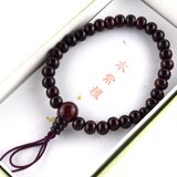 7mm　本紫檀　腕輪　ウッド　木玉　ブレスレット　ギフト　贈り物　念珠　数珠　木製　　UDA47の画像