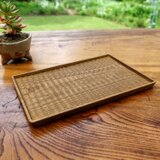 【ご注文製作】我谷盆 栗 20×14×1.2cm 栗渋染めの画像