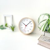 KATOMOKU plywood clock 24 Ssize ナチュラル km-151NAS 掛け時計 木製 小さいの画像