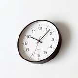 KATOMOKU plywood clock 22 ブラウン km-61BR 掛け時計木製 曲げわっぱの画像