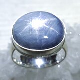 青玉の妖精＊star sapphire 925 ringの画像