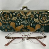 点と線模様製作所　リスノモリ　がま口メガネ、ペンケース　　の画像