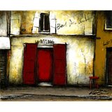 風景画 絵画 パリ インテリアアート「路地裏のレストラン」の画像