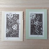 ポストカード「blossom-野ばら-（うぐいす色とベージュ）」の画像